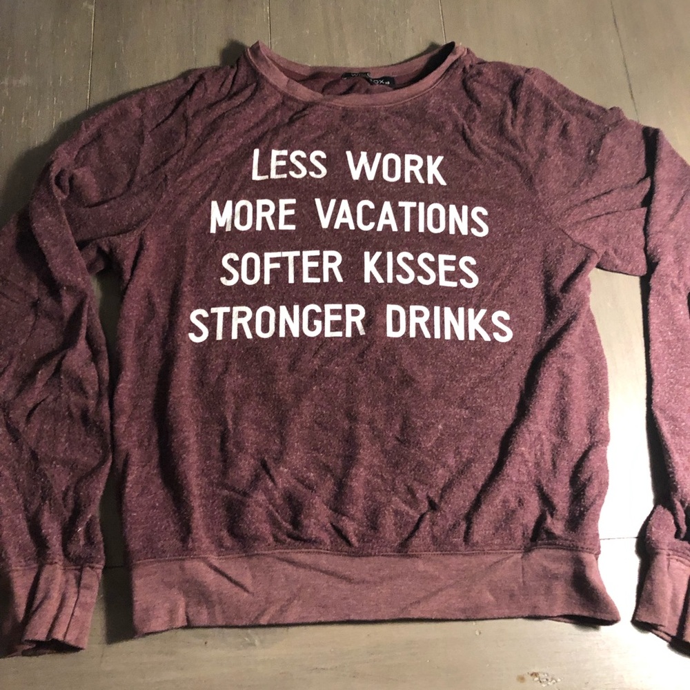 Maroon color sweatshirt